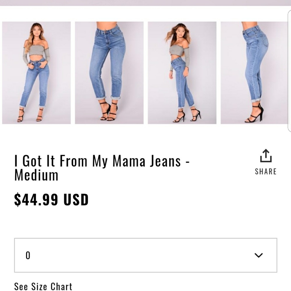 FASHION NOVA CURVE  MOM JEANS - Picture 2 of 3